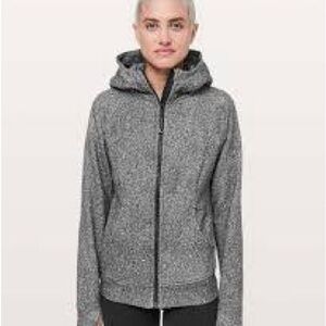 lululemon athletica Heathered Gray Scuba Hoodie Full-Zip Hooded Jacket